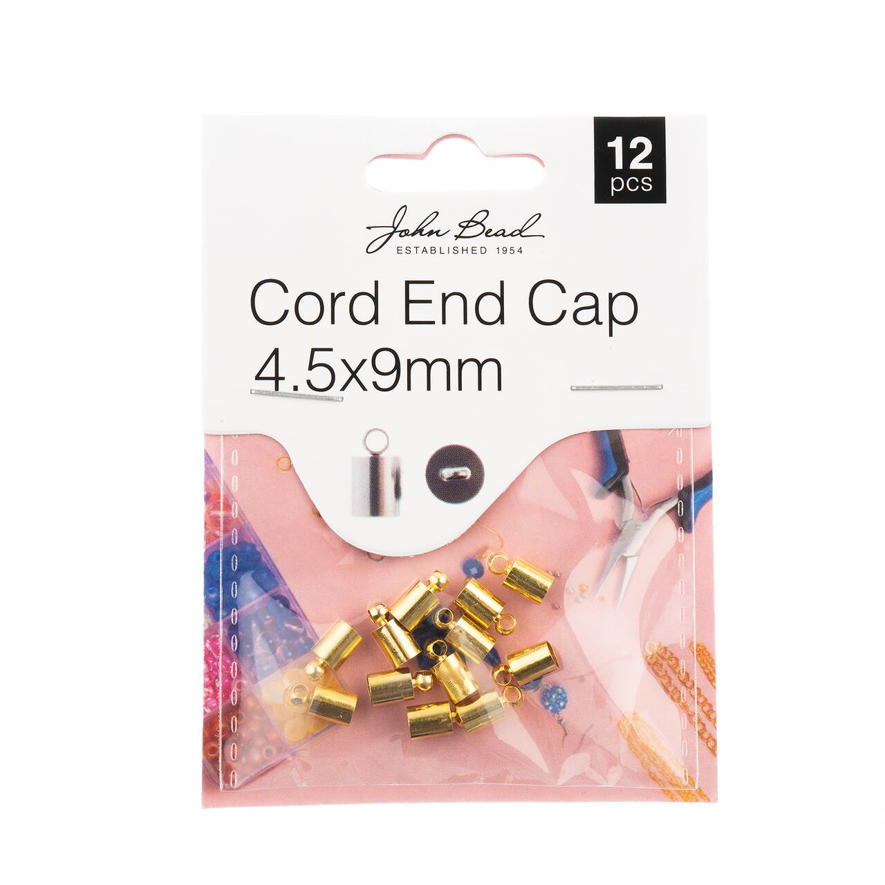 John Bead Must Have Findings 9mm Cord End Caps, 12ct.